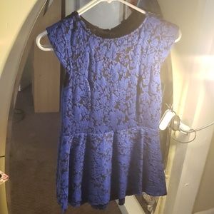 Blue and black top, super cute!